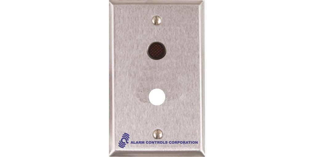 Alarm Controls RP-30 Single Gang Remote Wall Plate w/ 1/2" Hole & Red LED