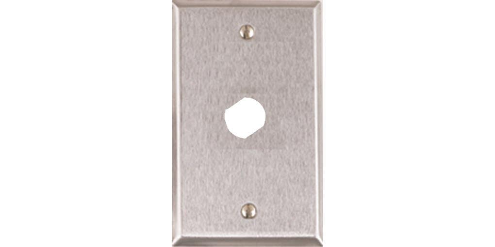 Alarm Controls RP-21 Single Gang Remote Wall Plate w/ Double 'D' Hole For Medeco Lock