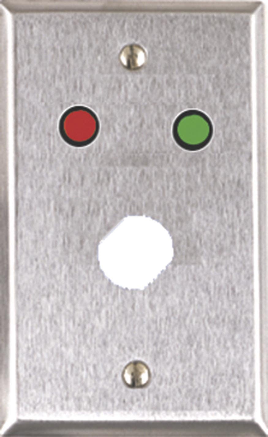 Alarm Controls RP-06 Single Gang Remote Wall Plate, Red & Green LEDs, Double 'D' Hole
