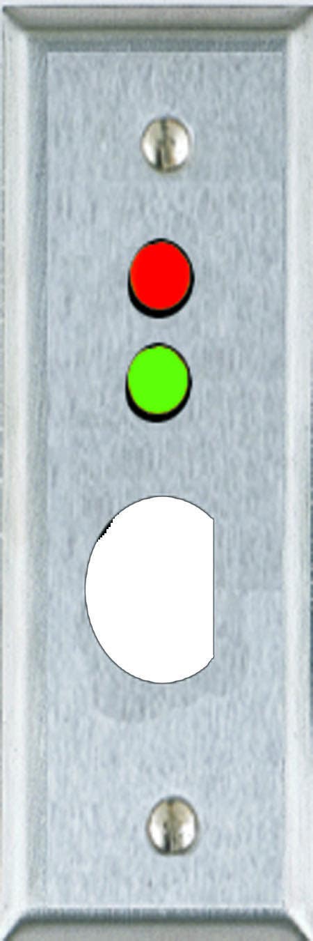 Alarm Controls RP-03 Remote Key Switch Plate w/ Red-Green LED, 'D' Hole For Ace Lock