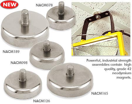 Magnet Source NAC Neodymium Round Base Magnet, Grade 42