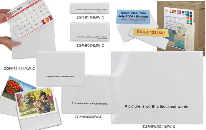 Magnet Source ZGPHP Flexible Magnetic Label Holder & Photo Pouch