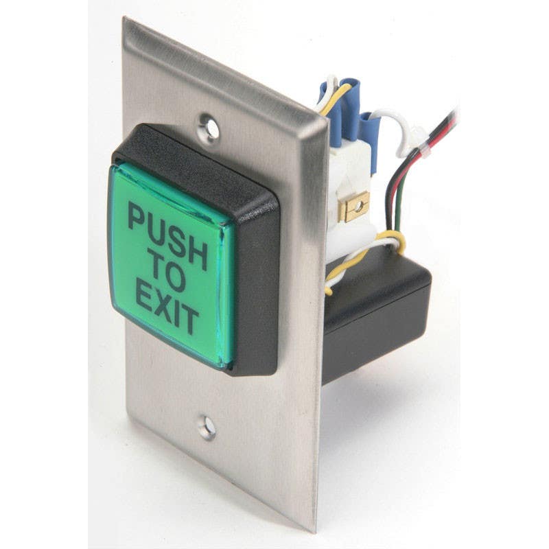 Camden Door Control CM-30EE/AT 2" Sq. LED Illuminated Exit Switch w/ Timer