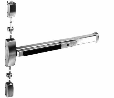 Sargent 8700 Surface Vertical Rod Exit Device w/ Thumbpiece & Pull Trim