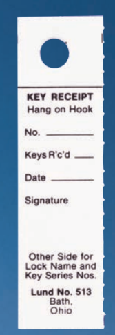 Lund 513 Receipt Card (Pack of 100)