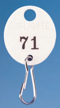 Lund 504 504 White Fiber Oval Tag, Snap-On Link (Pack of 100)