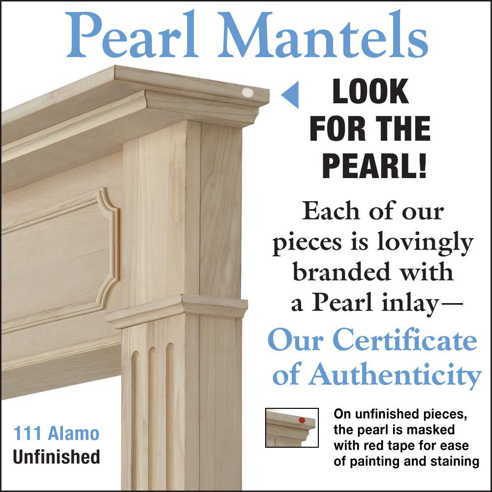 Pearl Mantels 111-50 Alamo Mantel (Unfinished)