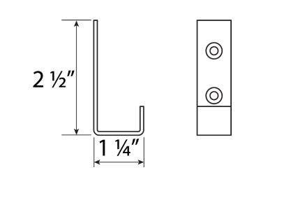 Cal-Royal CH01 Coat Hook, Finish-Satin Stainless Steel
