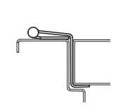 Markar HG329 Swing Clear Hinge Guard, Finish-Satin Stainless Steel