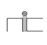 Markar FM400 Full Mortise Spring Loaded Toilet Partition Hinge, Finish-Clear Anodized Aluminum