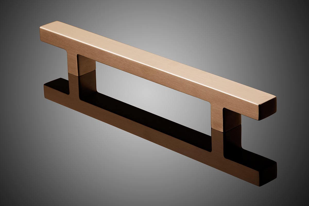 Forms+Surfaces HDREC1014/1514/2014 Straight Rectangular Tubular Door Pull w/ Inboard Standoffs