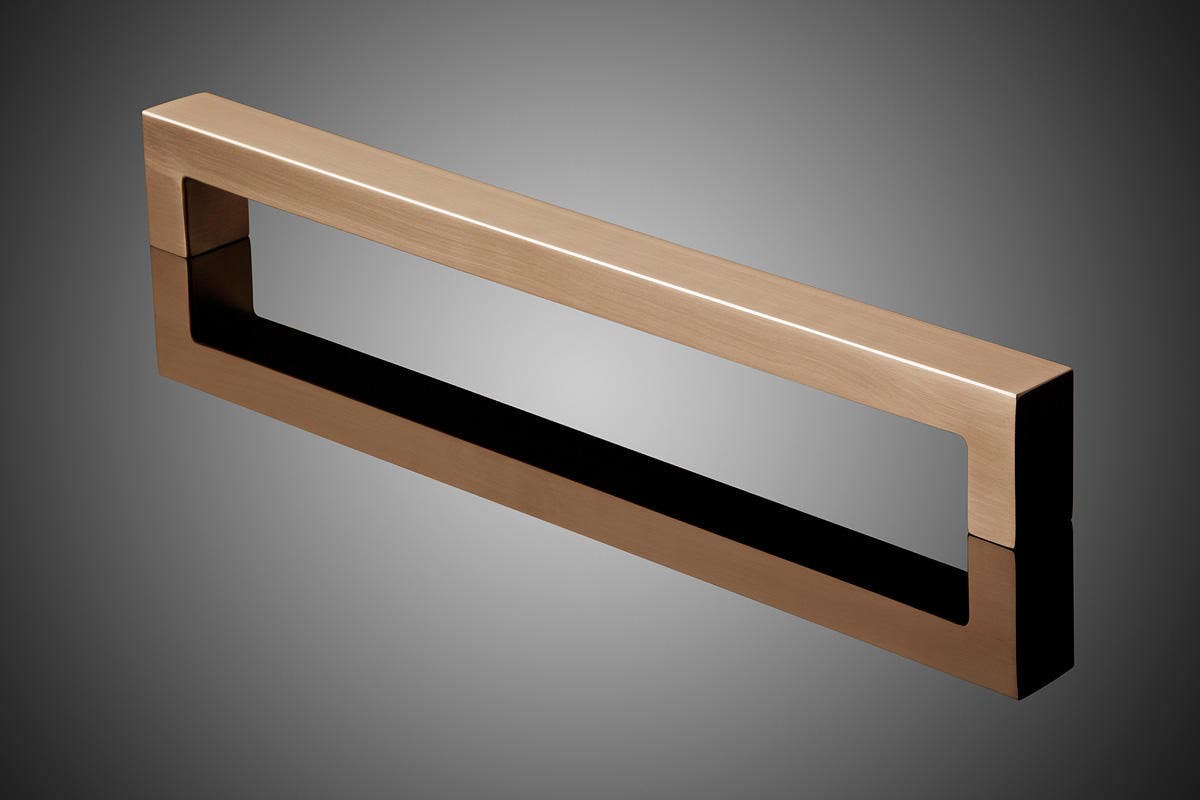 Forms+Surfaces HDREC1011/1511/2011 Straight Rectangular Tubular Door Pull w/ Returned Standoffs