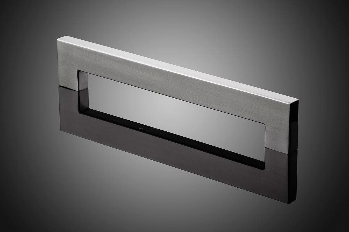 Forms+Surfaces HDREC1512/2012 Straight Rectangular Tubular Door Pull w/ Returned Standoffs