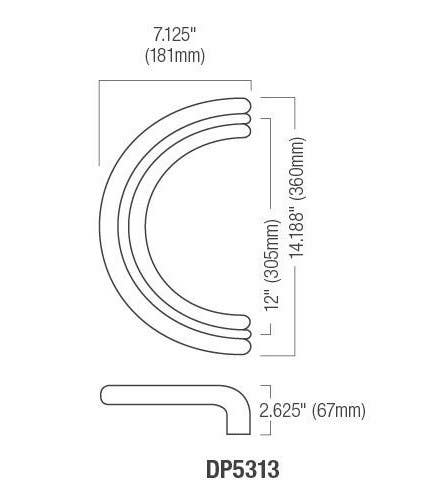 Forms+Surfaces DP5313 12" (305mm) C.C Artisan Series Door Pull