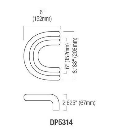 Forms+Surfaces DP5314 6" (152mm) C.C Artisan Series Door Pull