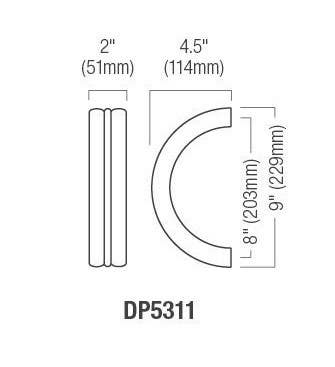 Forms+Surfaces DP5311 8" (203mm) C.C. Artisan Series Door Pull