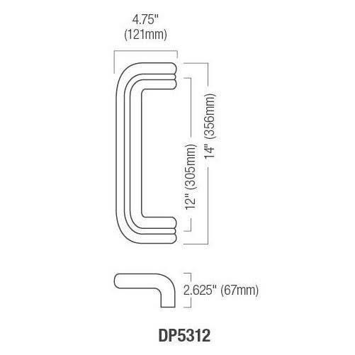 Forms+Surfaces DP5312 12" (305mm) C.C Artisan Series Door Pull