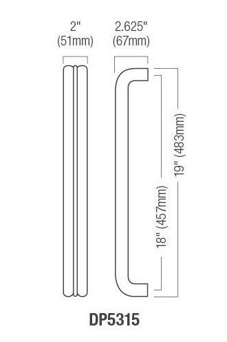 Forms+Surfaces DP5315 18" (457mm) C.C Artisan Series Door Pull