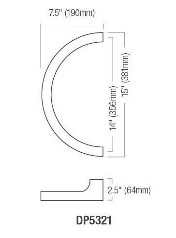 Forms+Surfaces DP5321 14" (356mm) C.C Artisan Series Door Pull