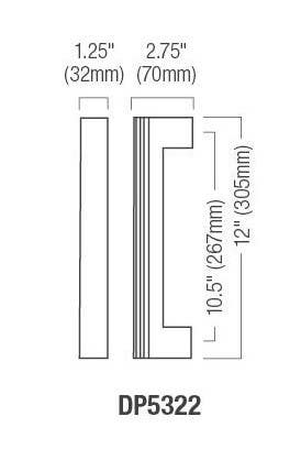 Forms+Surfaces DP5322 10.5" (267mm) C.C Artisan Series Door Pull