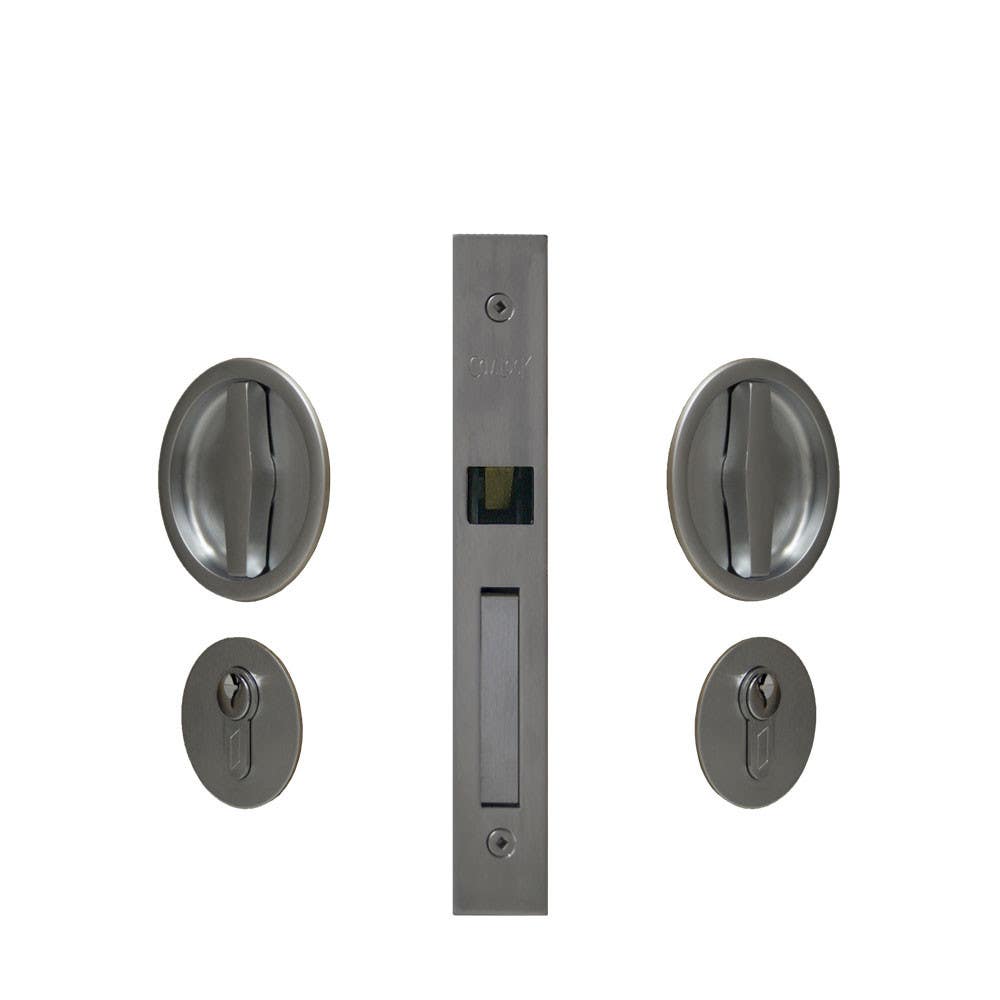 Cavity Sliders Cavilock CL100 FlushTurn, Satin Chrome