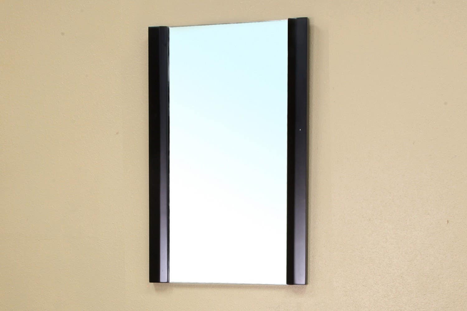 Bellaterra 203102 Solid Wood Frame Mirror - Black  - 19.7x2x31.5"