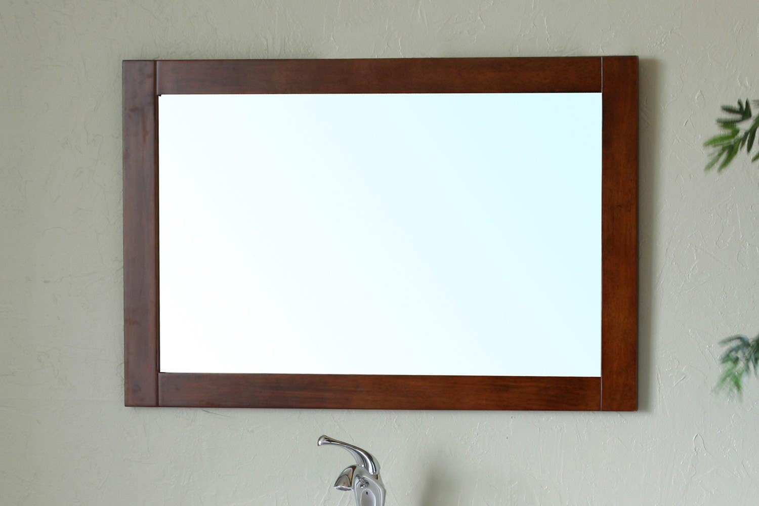 Bellaterra 203129 Mirror Cabinet-Wood-Walnut-Left Opening - Walnut - 35.5x1x23.5"