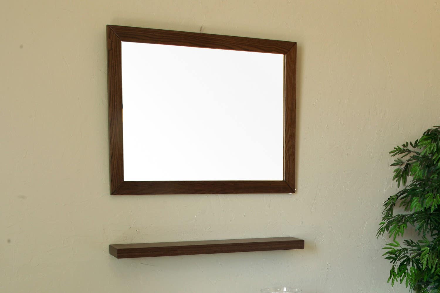 Bellaterra 804357 31.5 In Mirror - Dark Walnut - Wood  - 31.5"