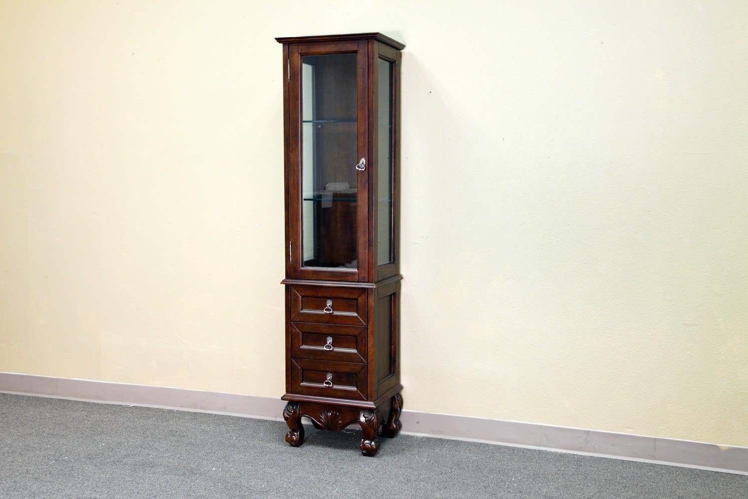 Bellaterra 202016H Linen Cabinet-Wood-Walnut  - 17.3x14x66.1"