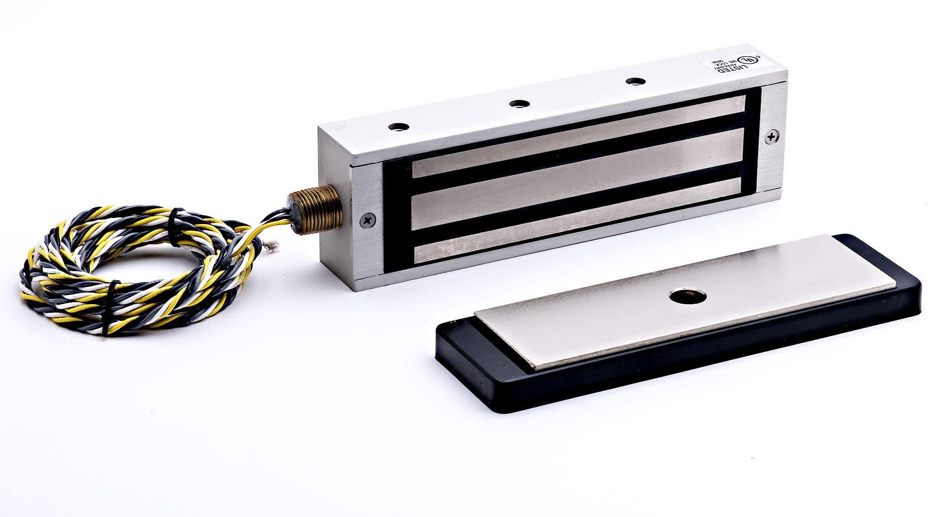 DynaLock 2013 Series Electromagnetic Gate Lock, 1200 lb, Finish-Satin Aluminum