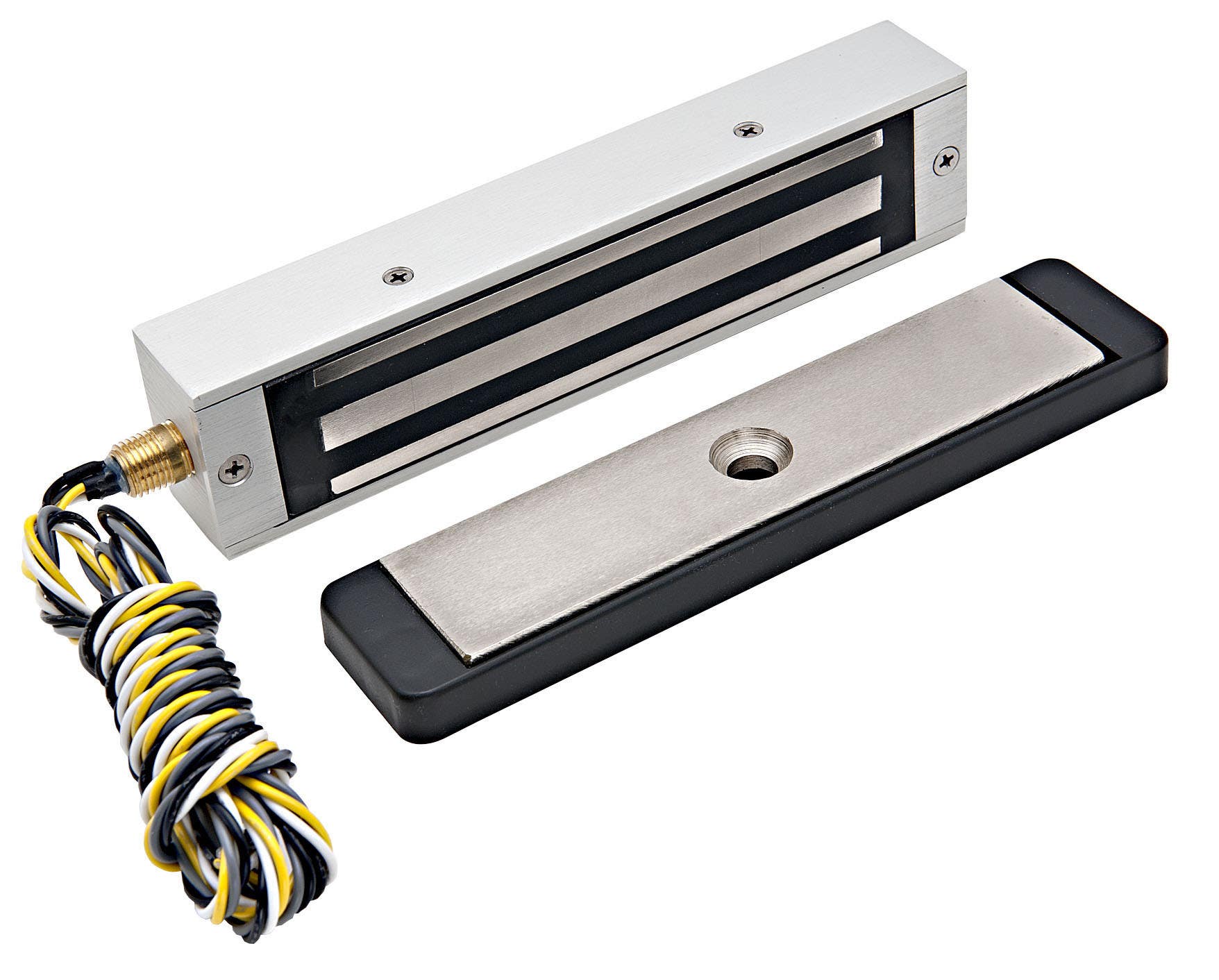 DynaLock 2513 Series Mini-Mag Gate Lock, 650 lb, Finish-Satin Aluminum