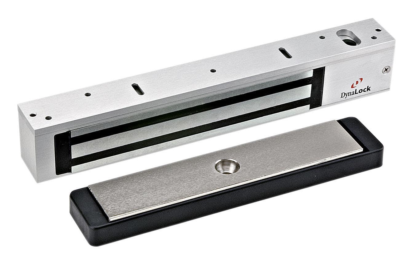 DynaLock 2280 Single Outswing, Low Profile 1200 lb Holding Force Maglock W/ Dual Armature,Finish-Satin Aluminum