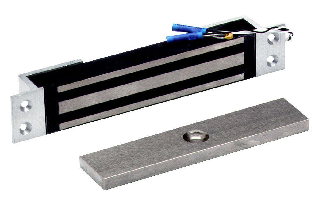 DynaLock 2600 Series Mortise Mount, 650 lb Holding Force Maglock, Finish-Satin Aluminum