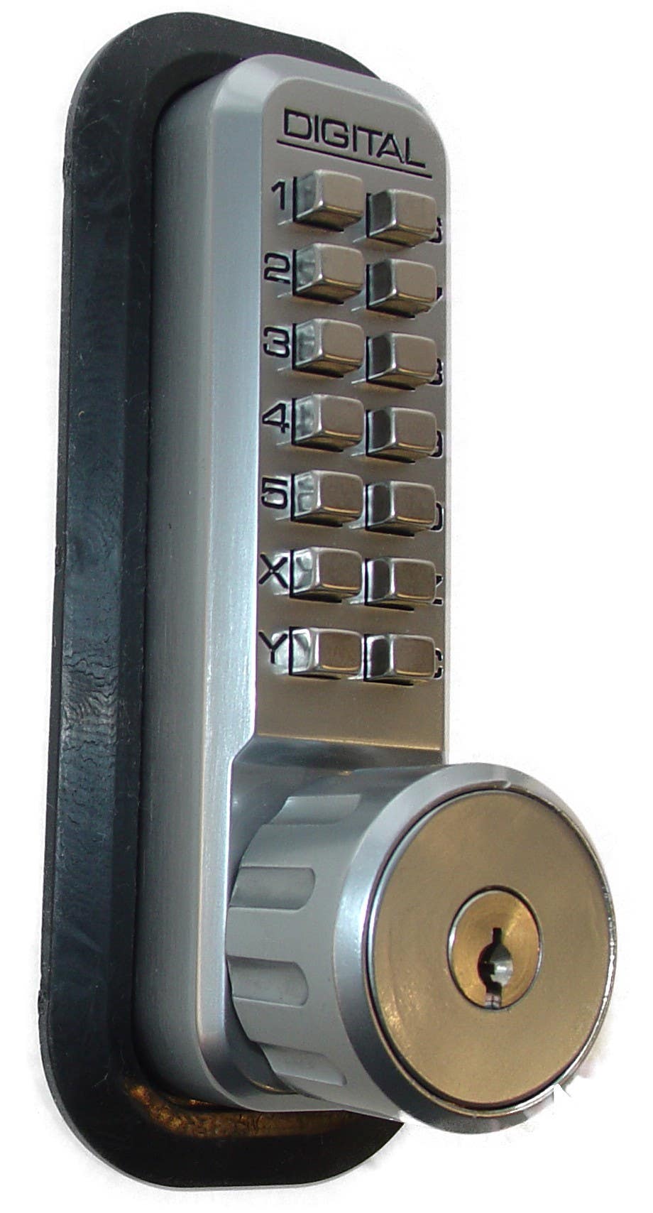 Lockey 2435 Mechanical Keyless Lock With Hold Open Feature Inside Lever and Key Override