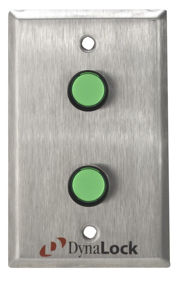 DynaLock 6125 Pushbutton, Finish-Satin Stainless Steel