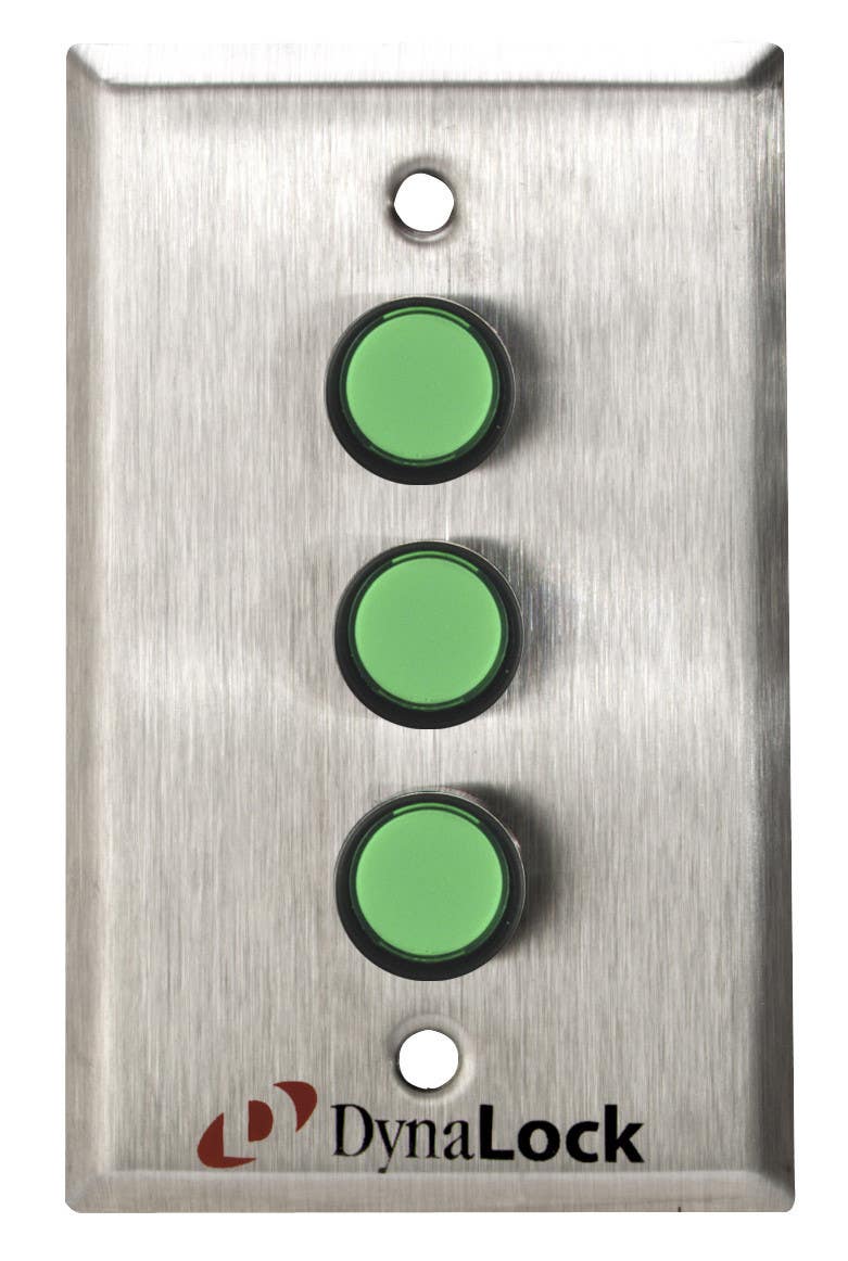 DynaLock 6135 Pushbutton, Finish-Satin Stainless Steel