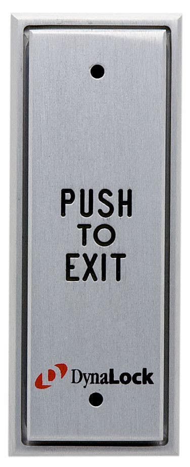 DynaLock 685 Recessed Narrow Pushplate, Finish-Satin Aluminum