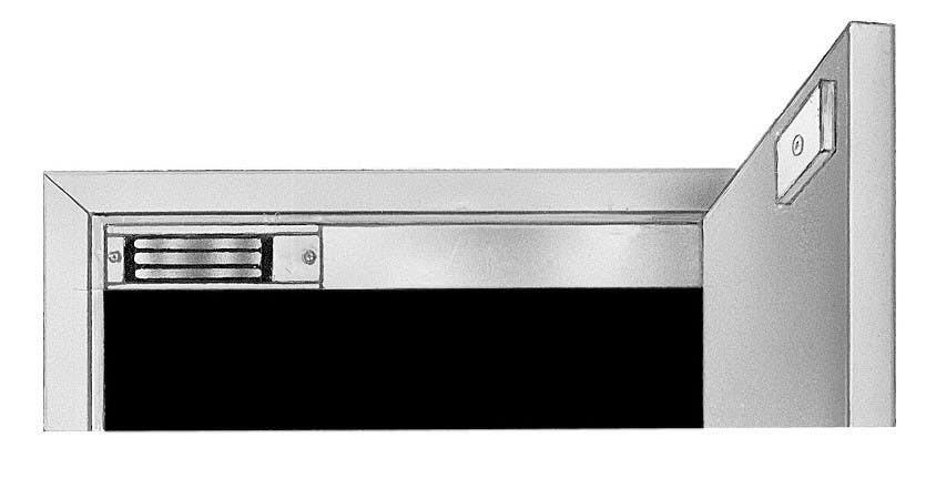 DynaLock 3 Custom Length Housing 30" to 48" Single Horizontal Lock-Single Door, Finish-Satin Aluminum