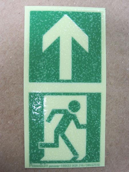American Permalight 83-40129 Safety Marker Anti-Skid for floors: Polycarbonate Man + Arrow  Self-adhesive Power