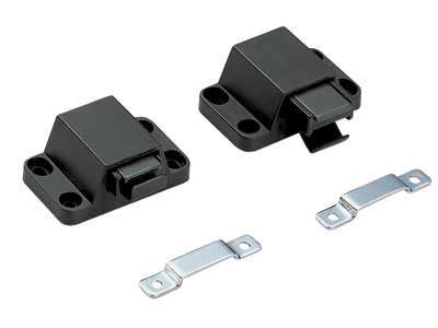 Sugatsune PR-21P/BLK Non-Magnetic Touch Latch, Retaining Force-10 Kg, Finish-Black