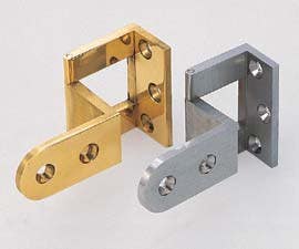 Sugatsune AHS Cabinet Overlay Angle Hinge, Brass, Finish-Satin Nickel