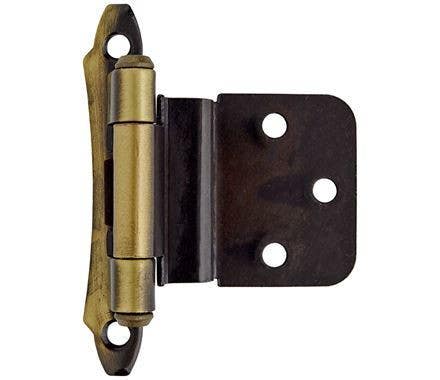 Amerock BPR7928 Self Closing Face Mount Cabinet Hinge, 3/8" Inset