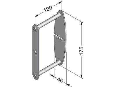 Sugatsune XL-US02-S008 Wall Mounting Bracket, Finish-Grey