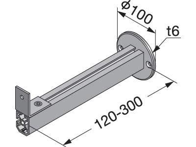 Sugatsune XL-US02-S009 Wall Mounting Bracket, Finish-Anodized