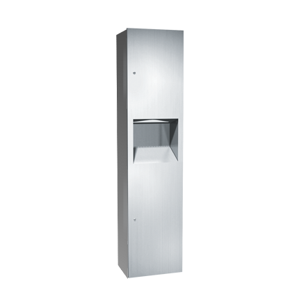 ASI 10-64676 Simplicity - Paper Towel Dispenser & Removable Waste Receptacle - Multi, C-Fold - 7 gallon