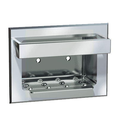 ASI 10-0398 Soap Dish With Bar - Recessed - Dry Wall - Stainless Steel