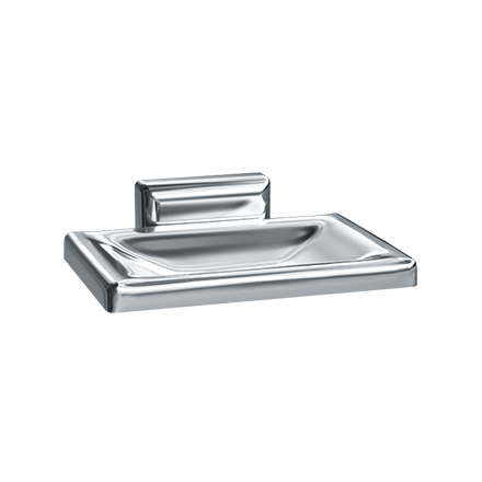 ASI 10-0721-Z Soap Dish W/ Drain Holes - Surface Mounted, Chrome Plated Zamak