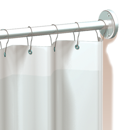 ASI 10-1200-SHU Shower Curtain Hook - Stainless Steel