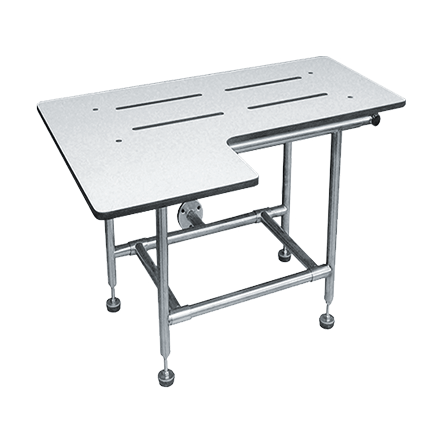 ASI 10-8202 Folding Shower Seat, Solid Phenolic - L-Shape, Four Leg