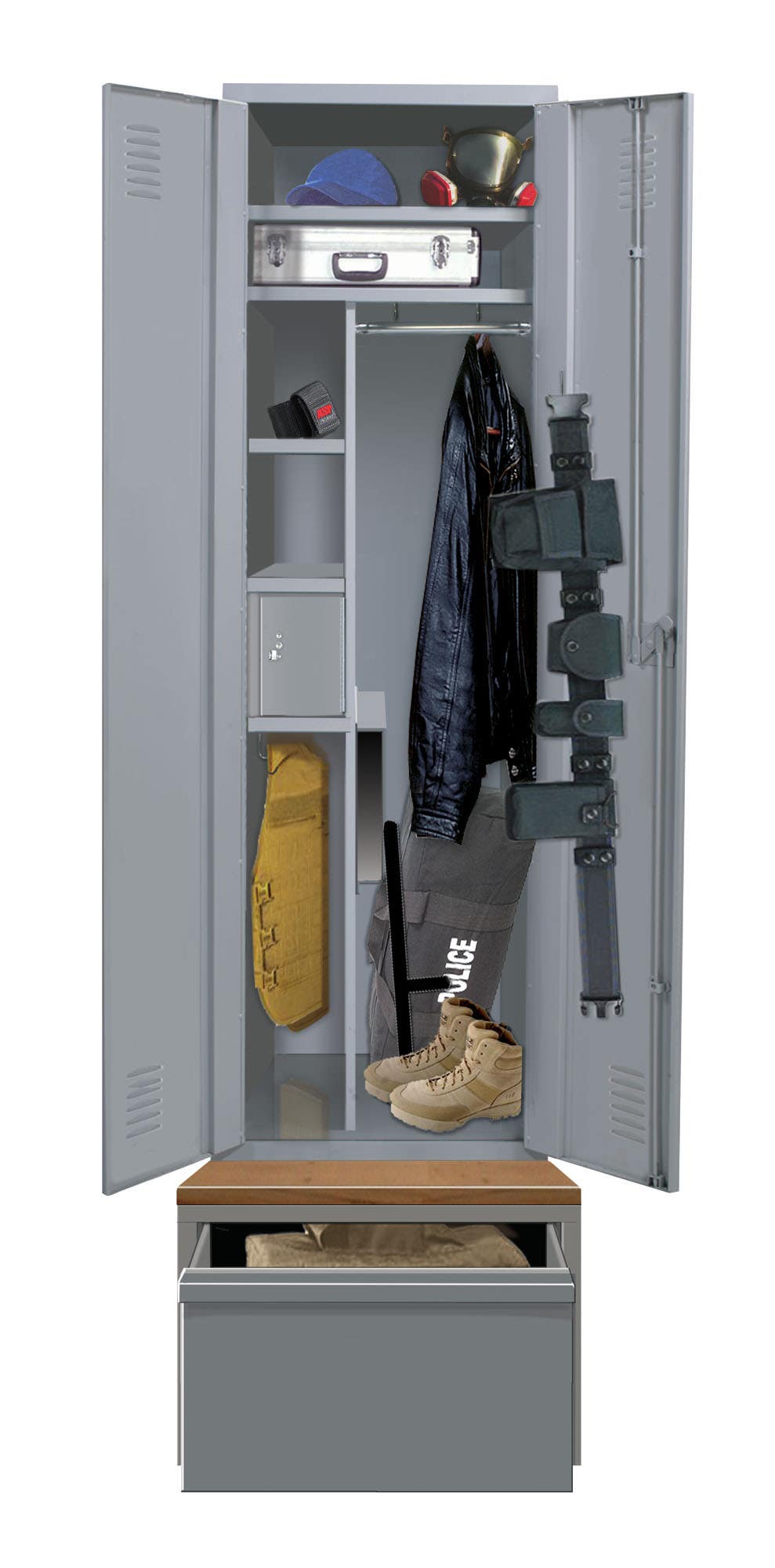Hallowell Task Force XP Emergency Response HERL442 All-Welded Stock Locker